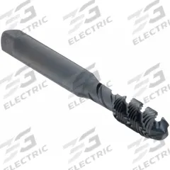 CLEVELAND Spiral Flute Tap: #10-24 UNC, H3 / 2B, 3 Flute, Plug Chamfer, Black Oxide High Speed Steel (MPN C58436)