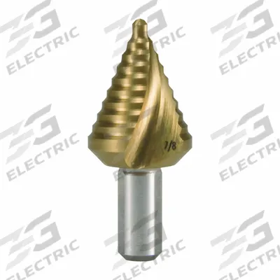 RUKO TOOLS Step Drill Bit: 7/8", TiN-Coated HSS - High-Speed Steel Step Drill Bits