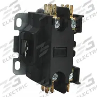 DAYTON Definite Purpose Magnetic Contactor: 1 + N Poles, 24V AC, 30 A, Non-Reversing (MPN 6GNP5). Key specifications — Brand: DAYTON; Coil Voltage: 24V AC; Contactor Style: HVACR Definite Purpose Contactor; Mounting Style: Through Panel; Terminal Connection Type: Screw Terminals; Maximum Voltage Rating: 600V AC; Phase: Single; Main Pole Contact Form: 1NO.