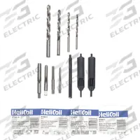 HELI-COIL Thread Repair Kit: Tanged Tang Style, Free-Running, 4 Inserts, 60 Pieces, 3 # of Sizes (MPN 4937-125). Key specifications — Material Grade/Class: 18-8; Thread Direction: Right Hand; Insert Types Included: Helical Inserts; STI Tap Size: M8-1.25; Compatible Material: Metal; System of Measurement: Metric; Brand: HELI-COIL; Thread Type: Coarse.