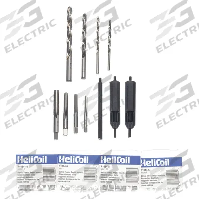 HELI-COIL Thread Repair Kit: Tanged Tang Style, Free-Running, 4 Inserts, 60 Pieces - Helical Insert Assortments