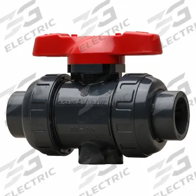 ASAHI Manual Two-Way Ball Valve: 2 1/2 in, PVC, Straight, 150 psi Max. Pressure (CWP) - PVC Ball Valves