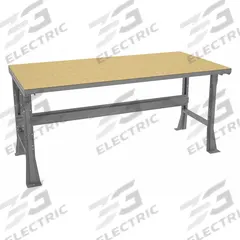 TENNSCO Workbench: Fixed Ht, Particleboard, 72 in x 36 in, 1,800 lb Overall Load Capacity, Gray (MPN WB-1-3672SHB). Key specifications — Brand: TENNSCO.