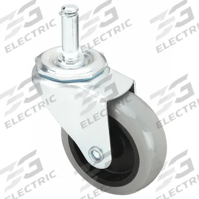 APPROVED VENDOR Stem Caster: Swivel, No Brake, 3 in Wheel Dia., 1 in Wheel Wd, Polyurethane - General Purpose Friction-Ring Stem Casters