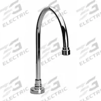 SPEAKMAN Spout: Commander, Spout, Gooseneck, Swivel Spout, Brass, Polished Chrome, 0.5 gpm Flow Rate (MPN S-3345-CA-E). Key specifications — Product Type: Spout; Spout Style: Swivel; Body Material: Brass; Color/Finish: Polished Chrome; Brand: SPEAKMAN.