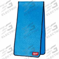 MILWAUKEE Cooling Towel: Blue, Universal, Microfiber, Evaporative-Cooling, 10 PK (MPN 48-73-4541B). Key specifications — Maximum Cooling Time: Up to 4 hr; Pattern: Snowflake; Color: Blue; Material: Microfiber; Closure Type: No Closure; Cooling Method: Water Emersion; Brand: MILWAUKEE; Headwear Type: Evaporative-Cooling.