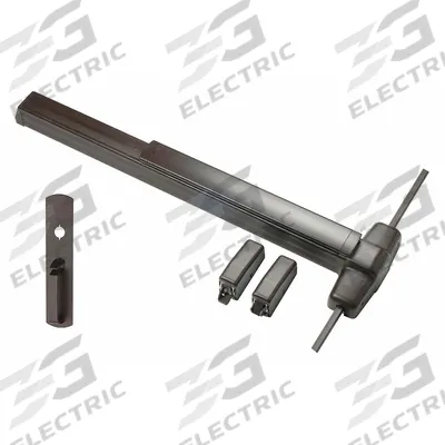 VON DUPRIN Surface Vertical Rod: 3 ft Max Door Wd - Surface Vertical Rod Push Bars