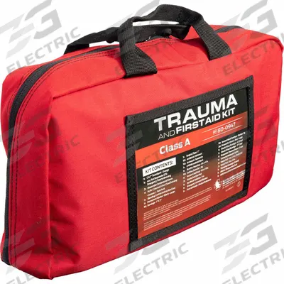 NORTH AMERICAN RESCUE Trauma and First Aid Kit: 85 Components, Nylon, Bag, Red, No Medication Included - Briefcase Trauma Kits