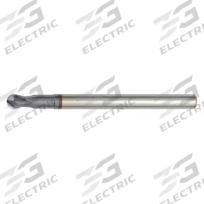 WIDIA HANITA Ball End Mill: Carbide, TiAlN Coated, 2 Flute, 2 mm Mill Dia, 2 mm LOC - Reduced-Neck Carbide Ball End Mills for Hardened Materials