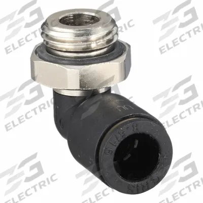 LEGRIS Push-Fit Elbow Fitting: 8 mm OD x 1/4 in Pipe Size, Push-to-Connect x MBSPP - Nylon & Nickel-Plated Brass Tube Fittings