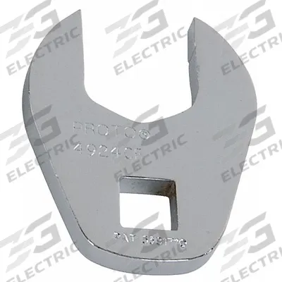 PROTO Crowfoot Socket Wrench: Alloy Steel, Chrome, 3/8 in Drive Size - SAE Open End Crowfoot Wrenches
