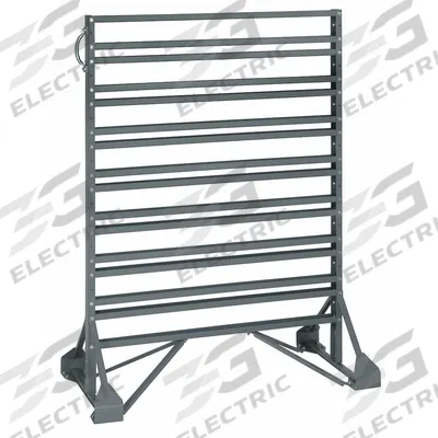 QUANTUM STORAGE SYSTEMS Bin Rail Floor Rack: 36 in x 20 in x 54 in, 2 Usable Sides, 0 Bins - Stationary Bin Rail Racks Without Bins