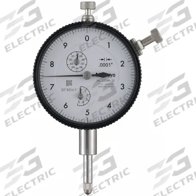 MITUTOYO Dial Indicator: 0 in to 0.5 in, Inch, Lug Back, 0.0001 in Accuracy - Continuous Reading Flat Back Dial Indicators
