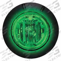 MAXXIMA Courtesy Light: Courtesy Light, LED, Green, Round, 12.8V DC, Male Bullet Connector (MPN M09400G). Key specifications — Shape: Round; Brand: MAXXIMA; Electrical Connection: Male Bullet Connector; Lighting Technology: LED; Mount Style: Surface.