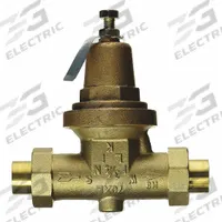 WILKINS Water Pressure Reducing Valve: FNPT, 3/4 in Pipe Size, Bronze, 25 psi to 75 psi, NPT (MPN 34-70XLDUC). Key specifications — Brand: WILKINS; Union Type: Double Union; Low-Lead Compliance: Low-Lead Compliant.