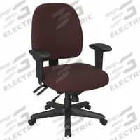 OFFICE STAR Office Chair: Ht, Red, Fabric Material, 18 1/4 in Back Ht, 20 in Seat Wd, 19 in Seat Dp (MPN 43808-227). Key specifications — attr982877: Black; attr982913: Yes; attr982865: Burgundy; attr982870: OFFICE STAR; attr982901: Burgundy.