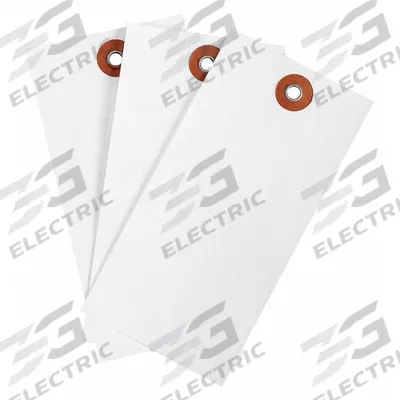 BRADY Shipping Tag: #5, 4 3/4 in Tag Ht, 2 3/8 in Tag Wd, White, Tyvek, Plain Tag - Colored Tyvek Shipping Tags