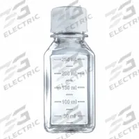 Media Bottle: PETG, 8 fl oz Capacity - oz, 250 mL Capacity - mL, Closure Included, Sterile, Unlined (MPN 343514). Key specifications — Graduated: Yes; Closure Type: Screw-On; Body Color: Colorless; Brand: QORPAK.