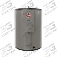 RHEEM Electric Water Heater: 240V AC, 28 gal, 12,000 W, Single/Three Phase, 30 in Ht, 30 gph @ 40°F (MPN ELDS30-FTB). Key specifications — Phase: Single; Brand: RHEEM.