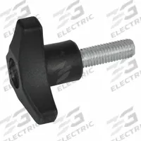 JW WINCO 3-Lobed Hand Knobs: 3 Point, Plastic w/ Steel Thread, M10 Thread, 45 mm Dia, Black (MPN 7383080). Key specifications — Brand: JW WINCO.