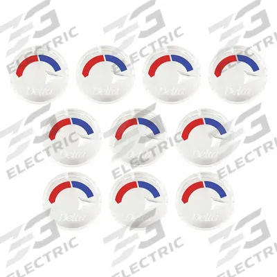DELTA Faucet Temperature Indicator Decal: Knob Faucet Handle, 0 Handles - Trim Parts & Decals for Bathtubs & Showers