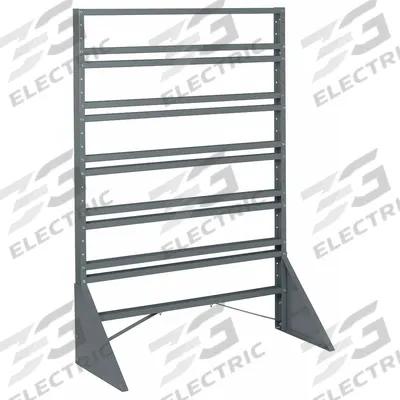 QUANTUM STORAGE SYSTEMS Bin Rail Floor Rack: 36 in x 15 in x 54 in, 1 Usable Sides - Stationary Bin Rail Racks Without Bins