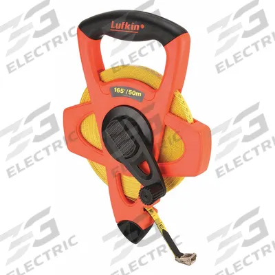 CRESCENT LUFKIN Long Tape Measure: Manual, FM050CME, Metric, 50 m, 1/8 in/1 cm - Open-Reel Long Tape Measures