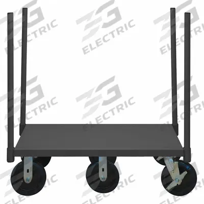 APPROVED VENDOR Platform Truck: 3,600 lb, 72 in L x 36 in W x 9 1/8 in H Deck, Solid - Platform Trucks with Corner-Post Handles for Oversized Loads
