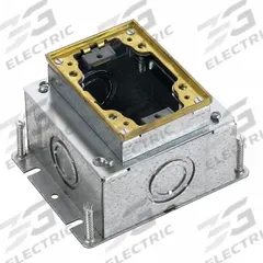 HUBBELL WIRING DEVICE-KELLEMS Floor Box: Rectangular, (4) 3/4 in to 1 1/4 in For Conduit Sizes (MPN FB2431). Key specifications — For Conduit Sizes: (4) 3/4 in to 1-1/4 in; Brand: HUBBELL WIRING DEVICE-KELLEMS; Includes Cover: Cover Included.