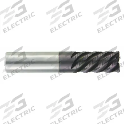 WIDIA HANITA Roughing End Mill: Carbide, AlTiN Coated, 4 Flute, 3/8" Mill Dia, 7/8" LOC - Fast-Cutting Corner-Radius Carbide Roughing End Mills for Stainless Steel & Super Alloys