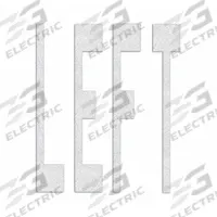 RAE Preformed Thermoplastic Pavement Markings: Left, White, 8 ft Lg, 6 1/8 ft Wd (MPN PR-TH-3612). Key specifications — Legend: Left; Brand: RAE; Color: White; Adhesion Method: Hand Torch; Material: Thermoplastic.