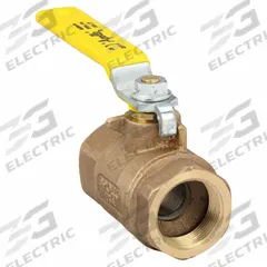 APOLLO Manual Two-Way Ball Valve: 1 1/4 in, Bronze, Straight, FNPT x FNPT, Std Port, Two-Piece, PTFE (MPN 7010601). Key specifications — Brand: APOLLO; Handle: Lever.