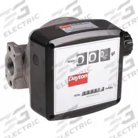 DAYTON Mechanical Flowmeter: Mechanical Flowmeter, Diesel/Oils, Aluminum, 1 in FNPT, FNPT, Buna-N (MPN 12F730). Key specifications — Display Type: Mechanical; Brand: DAYTON; Accuracy: +/-1%; Seal Material: Buna-N.
