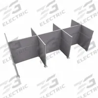 VERSARE Cubicle Kit: 72 in Overall Ht, 48 in_72 in Overall Wd, 9 Panels, Cloud Gray, Fabric (MPN HPK-6P4-S-VCLG). Key specifications — Panel Color: Cloud Gray; Brand: VERSARE; Panel Material: Fabric.