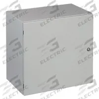 HOFFMAN Enclosure: Steel, 16 in x 16 in x 8 in, NEMA 12/13/4, Solid Cover, Hinged, Powder Coated (MPN CSD16168). Key specifications — Closure Method: 1/4-Turn Latch; Brand: HOFFMAN; Knockouts: Not Included.