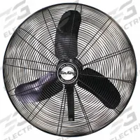 AIR KING Mounted Fan: 30 in Blade Dia, 120 V ac, 1/3 hp Motor HP, Wall Mount, Non-Oscillating (MPN 9070). Key specifications — Brand: AIR KING; Voltage: 120 V ac; Number of Speeds: 3; Fan Mounting Location: Wall; Oscillation: Non-Oscillating; Mounting Type: Bracket.