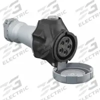 HUBBELL Pin and Sleeve Connector: Black, 347/600V AC, Three Phase, 30 A, 4 Pole, 5 Wire (MPN HBLS530C5W). Key specifications — Brand: HUBBELL.