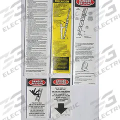 WERNER AL Extension Ladder Safety and Instructions Labels: Fits Werner Brand (MPN LAE100). Key specifications — For Use With Grainger Item Number: 4XN96; For Use With Mfr. Model Number: D548-2; Fits Brand: Werner; Product Type: AL Extension Ladder Safety and Instructions Labels; Brand: WERNER.