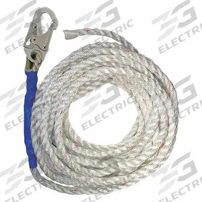 CONDOR Vertical Lifeline: 25 ft Lifeline Lg, 310 lb Capacity, Steel, 1 Workers Per System - Vertical Rope Lifelines