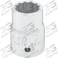 WESTWARD Socket: SAE, 3/4 in Drive Size, 3/4 in Socket Size, 12-Point, Std, Chrome, 50 mm Overall Lg (MPN 20HW65). Key specifications — attr1204417: WESTWARD; attr1204392: Chrome.