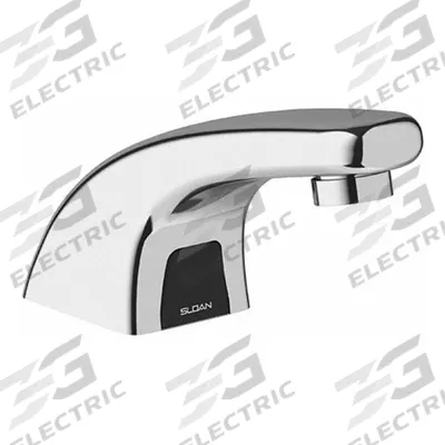SLOAN Bathroom Sensor Faucet: Optima, Brass, Chrome Finish, Single-Post, Battery - Single-Post Sensor Bathroom Faucets