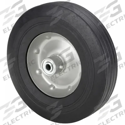 APPROVED VENDOR Solid Wheel: 12 in Wheel Dia., 3 3/8 in Wheel Wd, Rubber, 540 lb Load Capacity - Flat-Free Solid Rubber Wheels