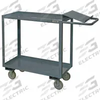 APPROVED VENDOR Utility Cart: 1,200 lb, 2 Shelves, 75 in L x 30 in W x 41 in H Overall Dim, Flat (MPN OPC-3060-2-95). Key specifications — Caster Wheel/Tread Material: Polyurethane; Brand: APPROVED VENDOR; Caster/Wheel Configuration: (2) Swivel with Brake.