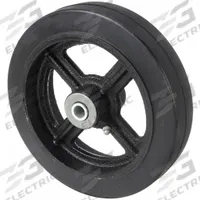 APPROVED VENDOR Caster Wheel: 8 in Wheel Dia., 2 in Wheel Wd, Rubber, 600 lb Load Rating, Iron, Std (MPN 2RZJ9). Key specifications — attr1111770: Iron; attr1111778: Black; attr1111764: APPROVED VENDOR.