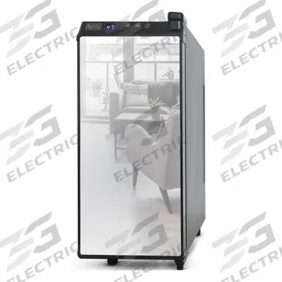 BLACK & DECKER Refrigerator: Black, 1.5 cu ft Total Capacity, 5 Shelves - Beverage Coolers
