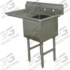 ADVANCE TABCO Scullery Sink: 1 Bowls, 43 in Overall Ht, 50 1/2 in Overall Lg, 29 1/2 in Overall Wd (MPN FC1-2424-24L-X). Key specifications — Brand: ADVANCE TABCO.