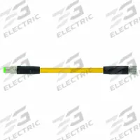 Cordset: M8 Male Straight X M8 Female Straight, 3 Pins, Yellow, PVC, 1 m Cable Lg, 24 AWG Wire Size (MPN 7000-88001-0100100). Key specifications — Cable Jacket Color: Yellow; End 1 Mounting Orientation: Straight; End 1 Gender: Male; End 1 Connection Type: M8; Cable Jacket Material: PVC; Brand: MURRELEKTRONIK; IP Rating: IP66K; End 2 Connection Type: M8.