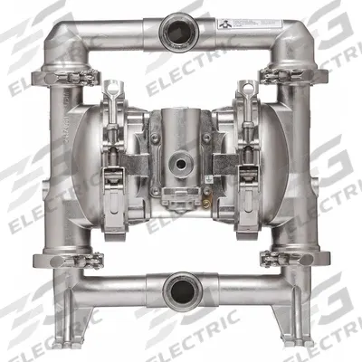 ARO Double Diaphragm Pump: 316 Stainless Steel, 1 in, Tri-Clamp, 54.5 gpm - FDA-Compliant AODD Pumps