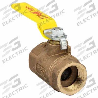 APOLLO Manual Two-Way Ball Valve: 1 1/4 in, Bronze, Straight, FNPT x FNPT, Std Port - Bronze Ball Valves