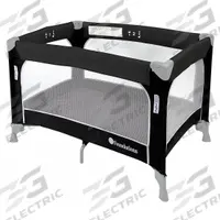 FOUNDATIONS Play Yard Crib: 40 1/4 in Overall Lg, 28 1/2 in Overall Wd, 29 1/2 in Overall Ht, Steel (MPN 1456217). Key specifications — Color: Black; Material: Steel; Brand: FOUNDATIONS; Product Type: Play Yard Crib; Side Configuration: Mesh Side Rail.